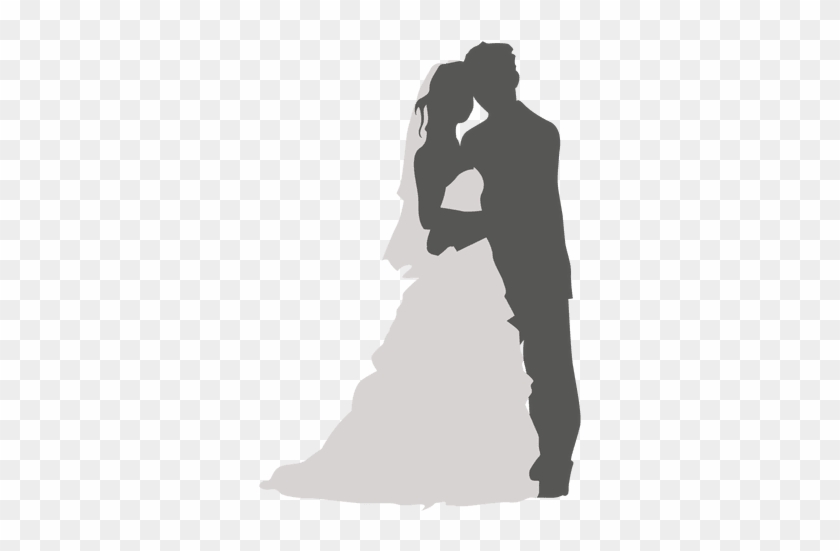 Wedding Couple Silhouette Romancing - Wedding Couple Silhouette Png #1058081