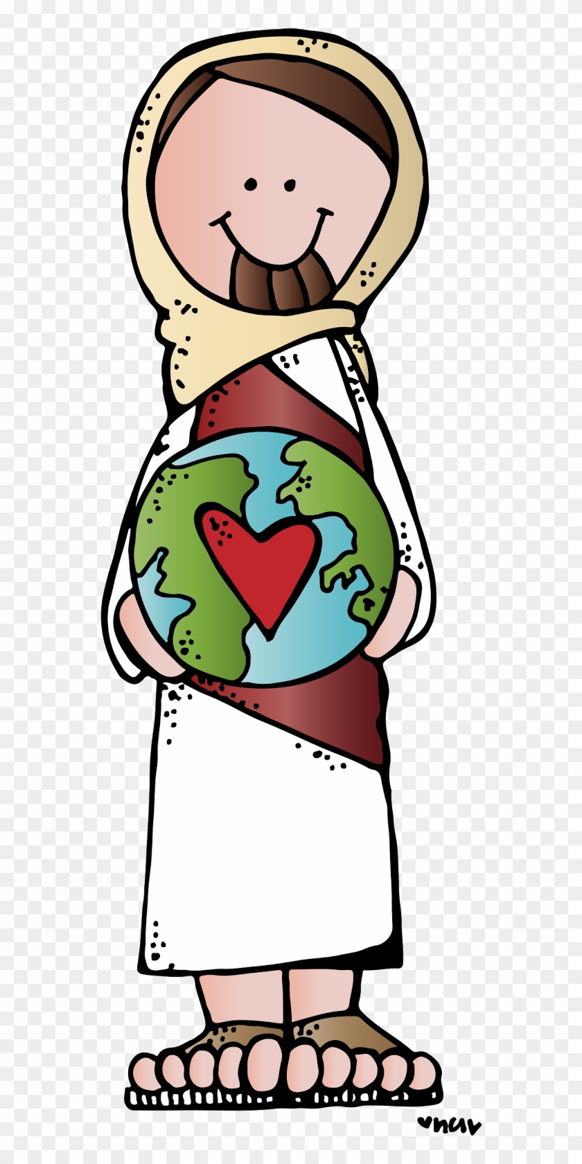 Christ And Earth Mhldscf %28c%29 Melonheadz Illustrating - Melonheadz Jesus #1058103