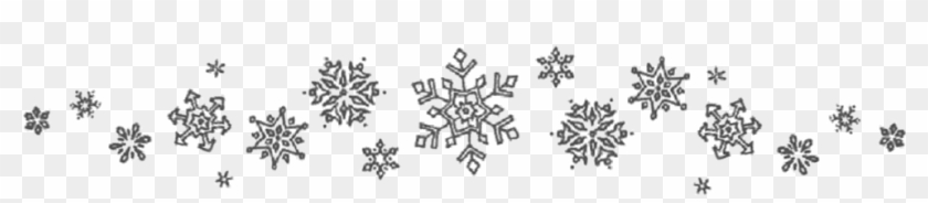Graphics For Snowflake Border Black And White Graphics - White Snowflake Divider #1058163