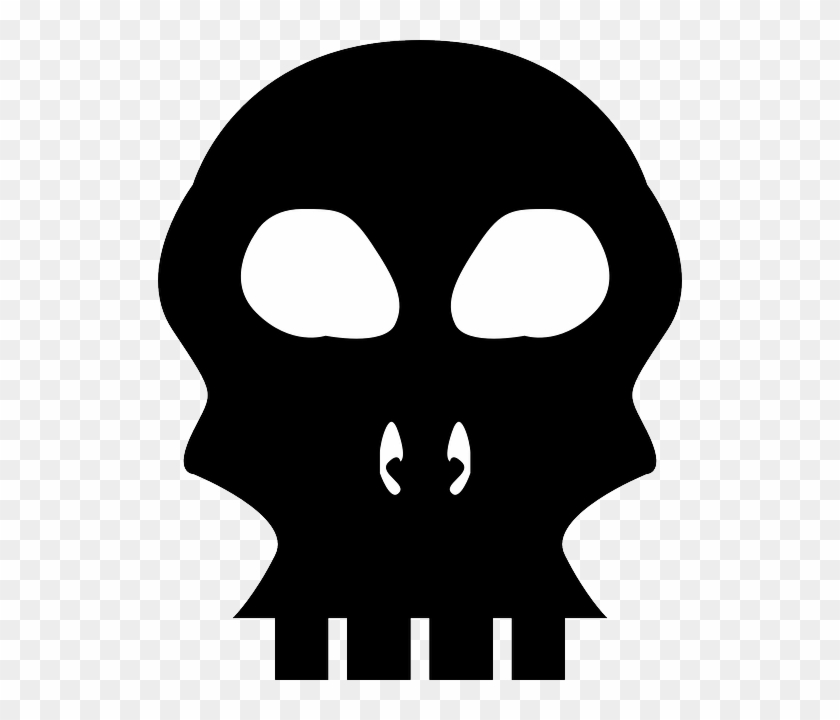 Bones, Head, Silhouette, Skull, Skeleton - Craneo Silueta Png #1058325