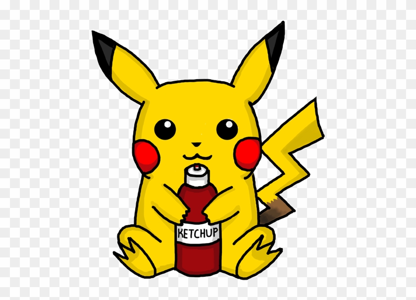 Pikachu Loves Ketchup By Shadowseason - Pikachu And Ketchup4 #1058374