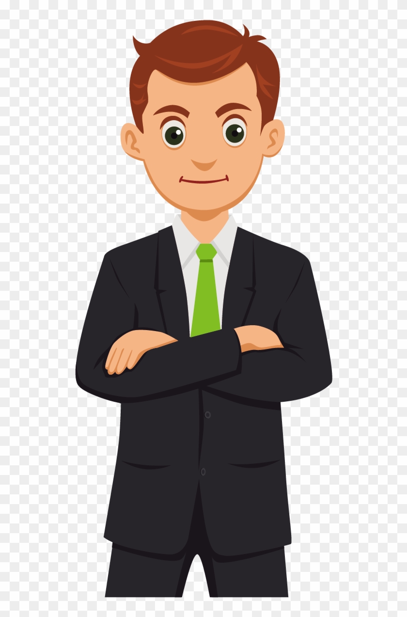 Vector Cartoon Business Man - Vector Graphics #1058426