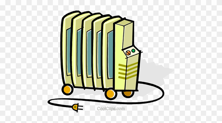 Electric Radiators Royalty Free Vector Clip Art Illustration - Heater Clipart #1058495