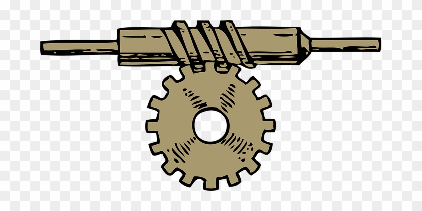 Cog, Gear, Horizontal, Machine - Worm Gear Clip Art #1058559