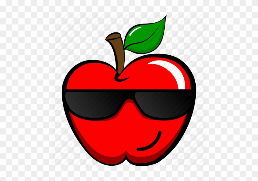 Sunglasses Emoji Clipart Cool - Apples Cartoon #1058945