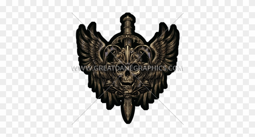 Zombie Skull & Wings - Emblem #1059005