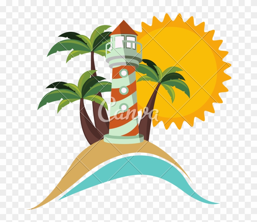 Beach With Lighthouse Icon - Honorable Mention #1059060