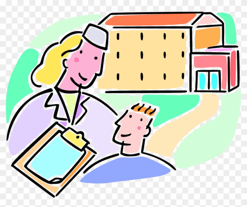 Vector Illustration Of Hospital Medical Nurse With - Vector Illustration Of Hospital Medical Nurse With #1059069