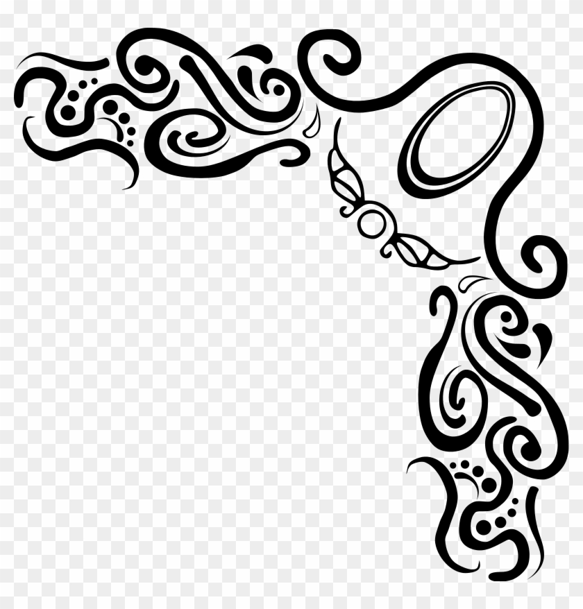 Corner Clip Art Free - Swirl Corner Border Png #1059169