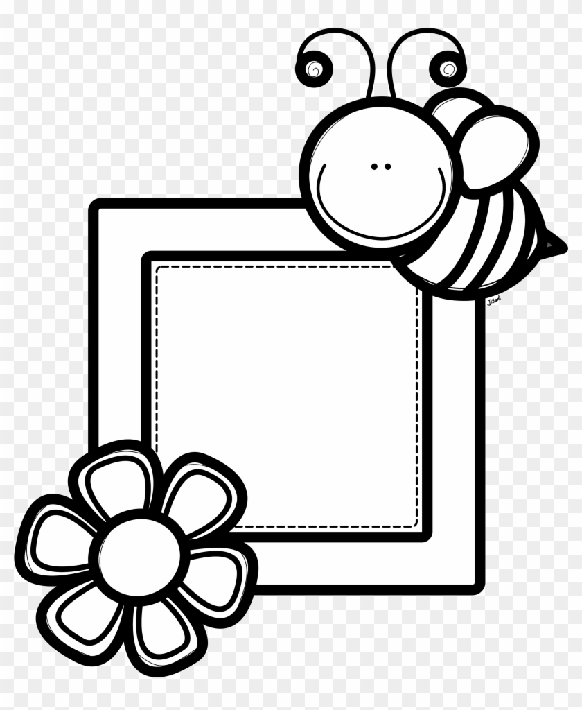 Black And White Coloring Picture Frame - Coloring Book #1059198