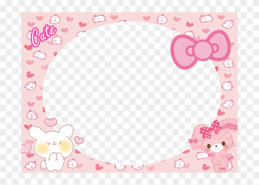 Cute Pink Bunny Frame By Thekarinaz On Deviantart - Cute Photo Frame Png #1059208