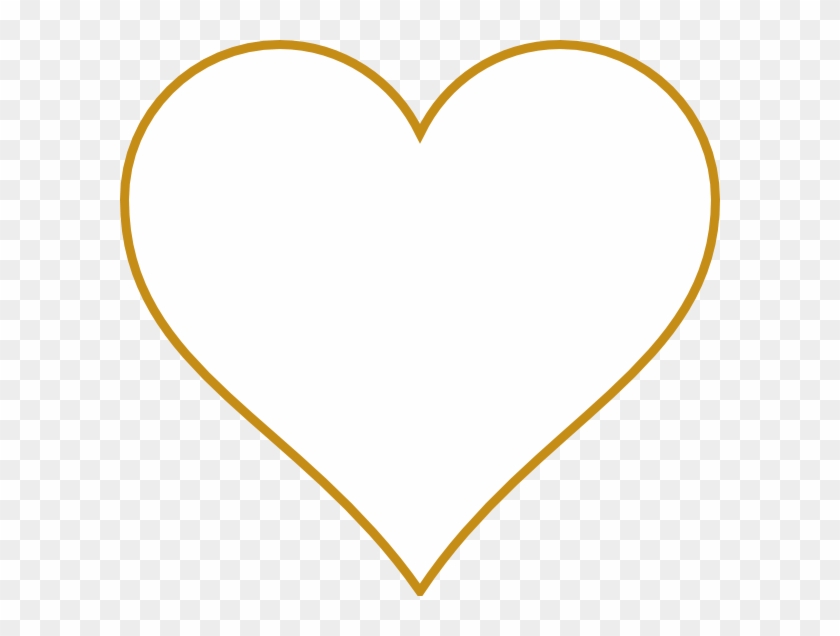 Open Gold Heart Clip Art At Clker - Gold Heart Outline Transparent #1059231