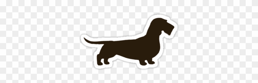 Wire Haired Dachshund Silhouette Waterproof Die-cut - Wire Haired Dachshund Silhouette #1059247
