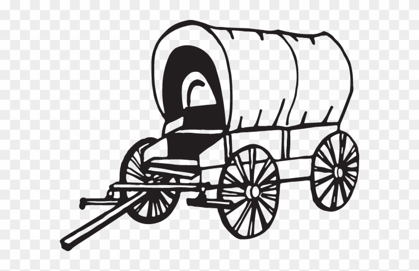 Oregon Trail American Frontier Clip Art Covered Wagon - Covered Wagon Clip Art #1059254