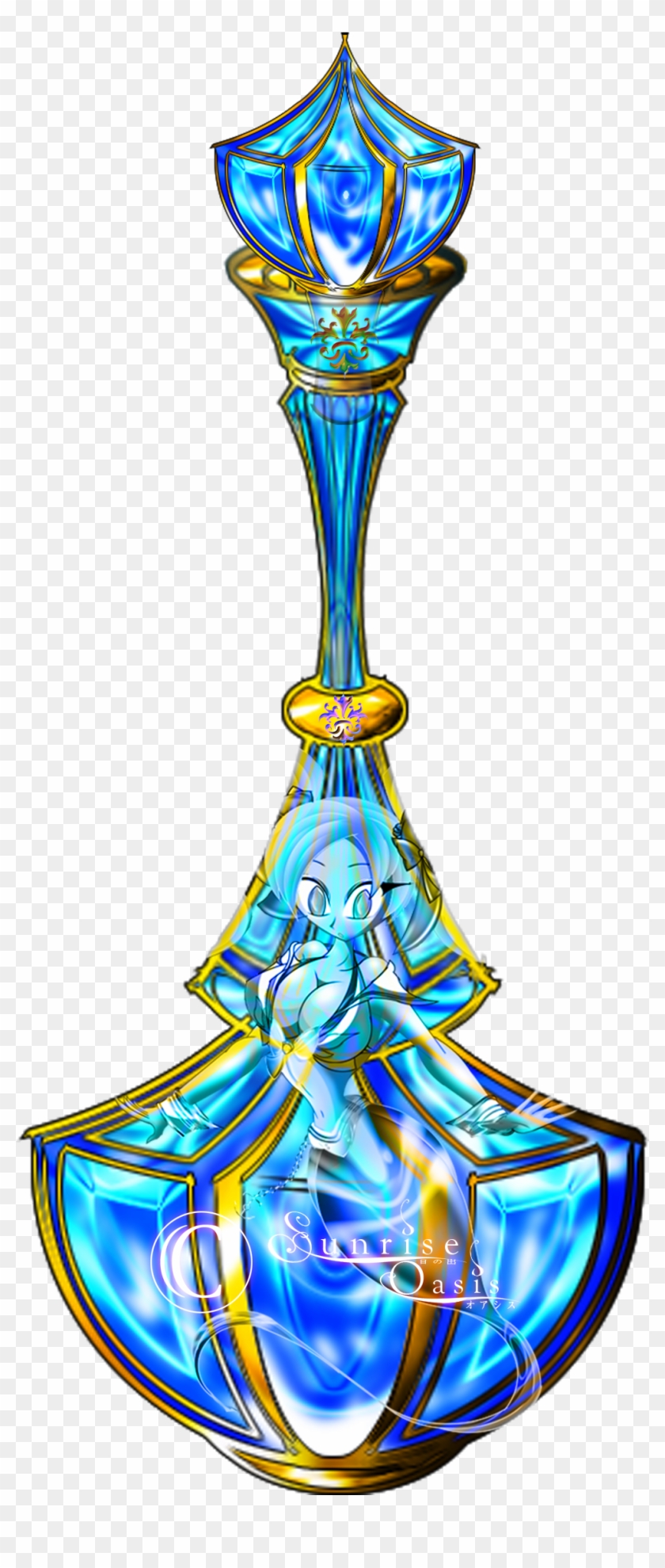 Genie Kasumi In A Lure Bottle By Sunrise On - Ginnie Lamp Drawings Rittik Devaitart #1059416