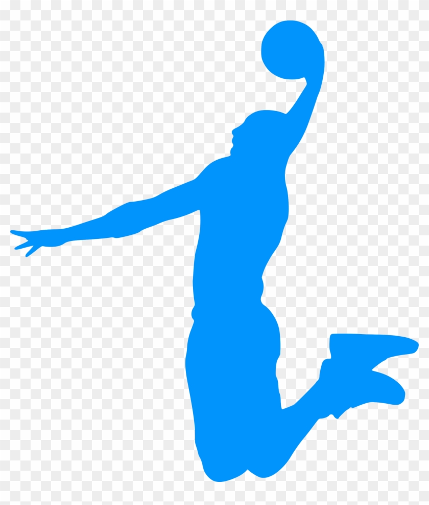Basket 05 - Basketball Silhouette Player Clipart #1059635