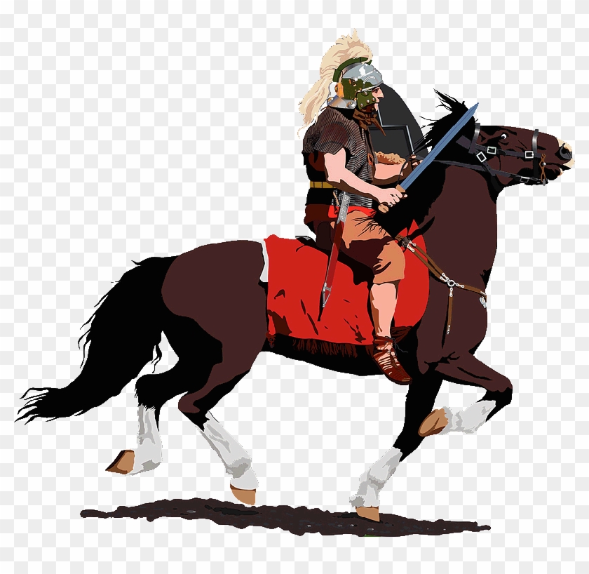 Roman Soldier On Horse Clipart - Roman Soldier Horse Clipart #1059756