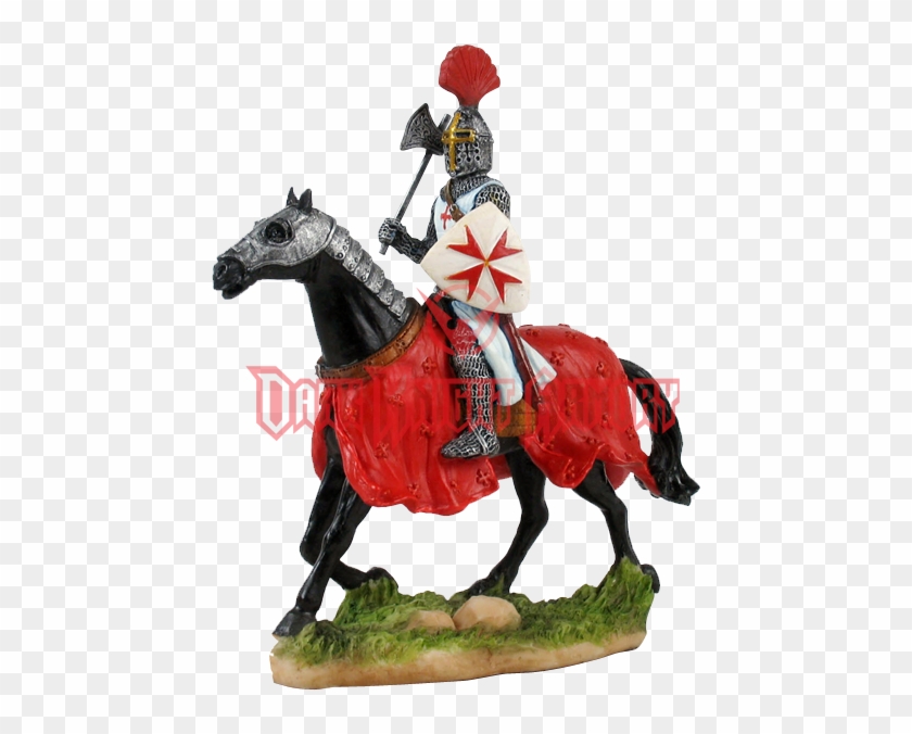 Armored Crusader On Horseback With Axe And Maltese-cross - Crusader On A Horse #1059807