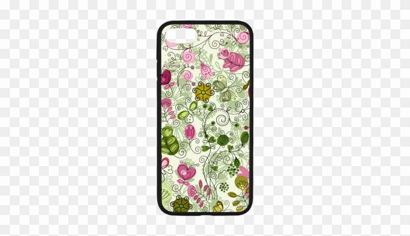 Doodle Flowers Rubber Case For Iphone 7 - Doodle Flowers Wall Tapestry - Small: 51" X 60" By #1059910