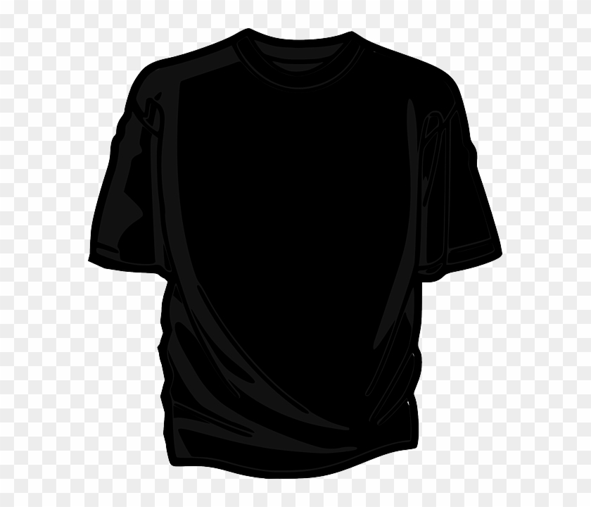 T-shirt, Black, Clothing - Clip Art Color Black #1060079