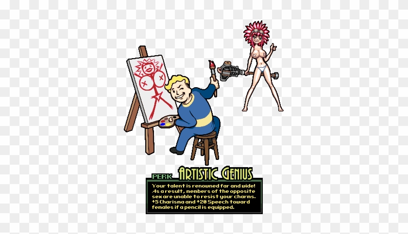 Artistic Genius - Vault Boy Perks Color #1060181