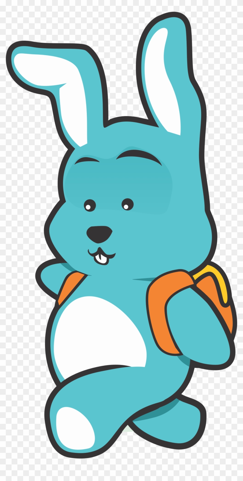 Bunny Character - Blue Rabbit Clipart #1060206