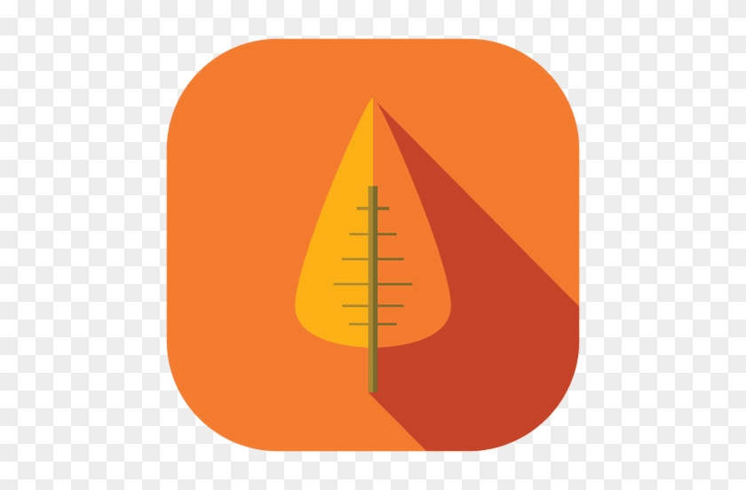Orange Leaf Tree Icon Transparent Png - Transparency #1060262