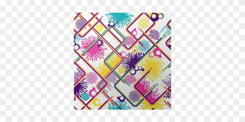 Abstract Geometric Seamless Pattern In Retro Disco - Fondo Para Jovenes De Colores #1060340