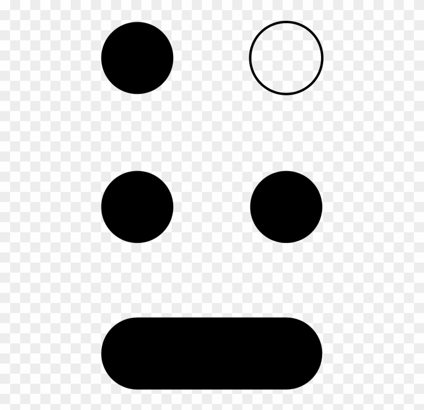Braille Pattern Dots 125 Bars - Circle #1060345