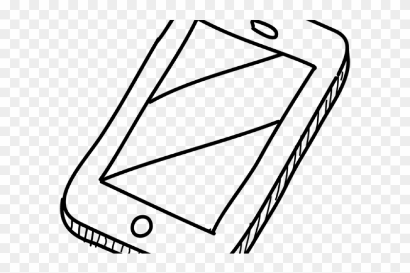 Drawn Phone Line Drawing - Icon Hand Drawing #1060663
