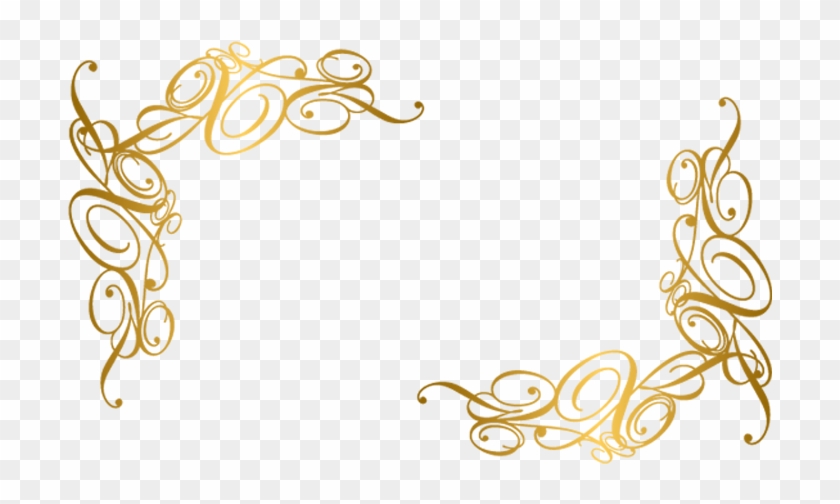 Decorative Borders Clip Art - 金色 花紋 #1060774