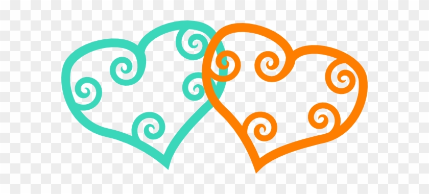 Original Png Clip Art File Swirl Hearts Svg Images - Blue Swirl Heart Bib #...