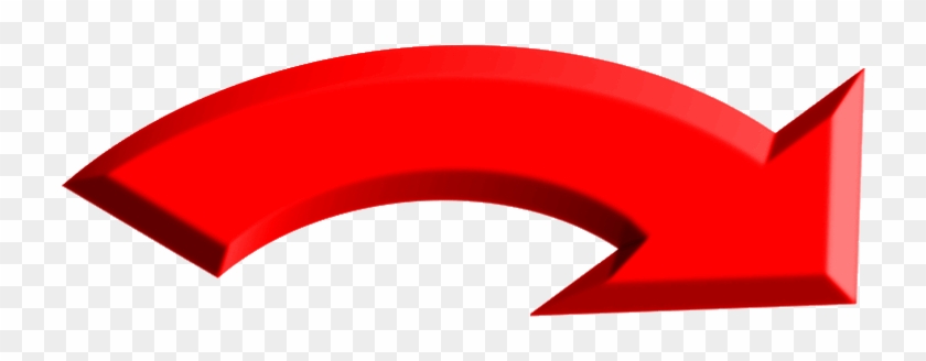 Red Curved Arrow - Curved Red Arrow Transparent #1060948