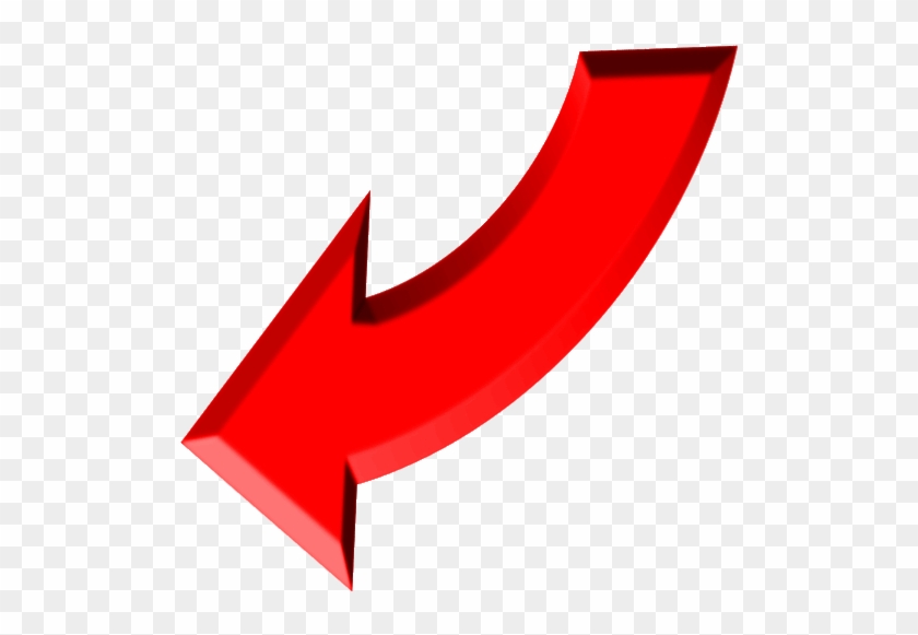 Here Clipart Arrow - Down Left Red Arrow #1060971