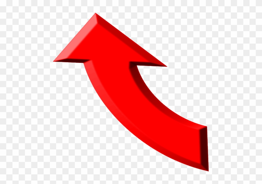 Red Curved Arrow - Curved Arrow #1060977
