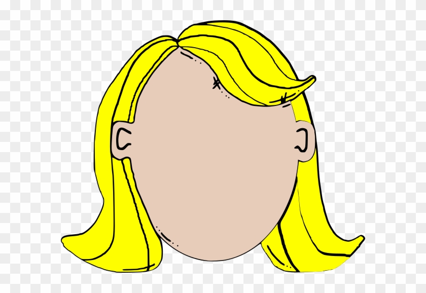Gray Hair Clip Art At Clker - Cartoon Girl With Blonde Hair #1061111
