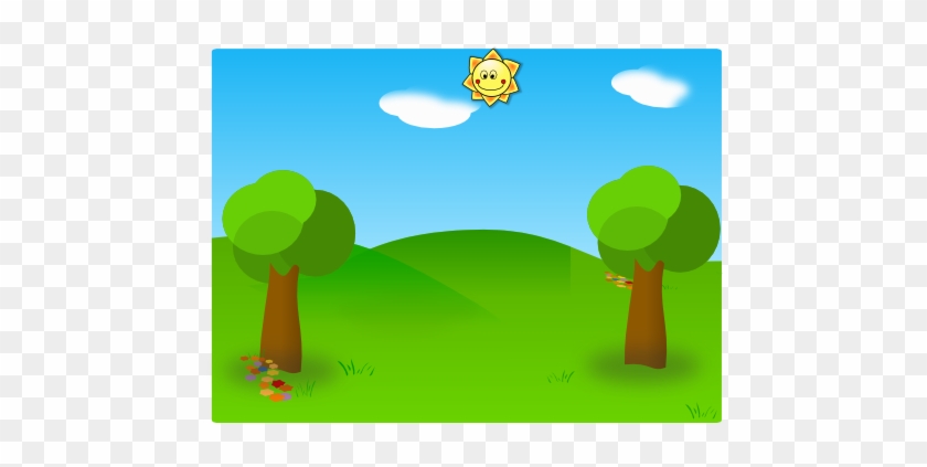 Image Result For Cartoon Trees Up A Hill - Green Nature Clipart Png #1061126