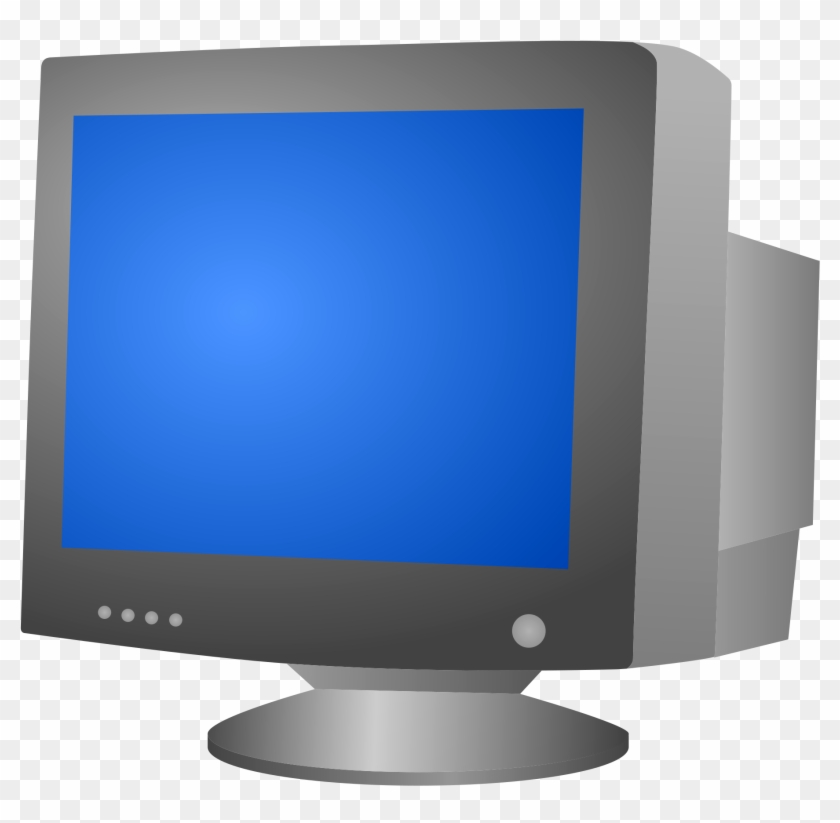 Computer Crt Monitor Vector Clipart Image Free Stock - Cathode Ray Tube #1061171