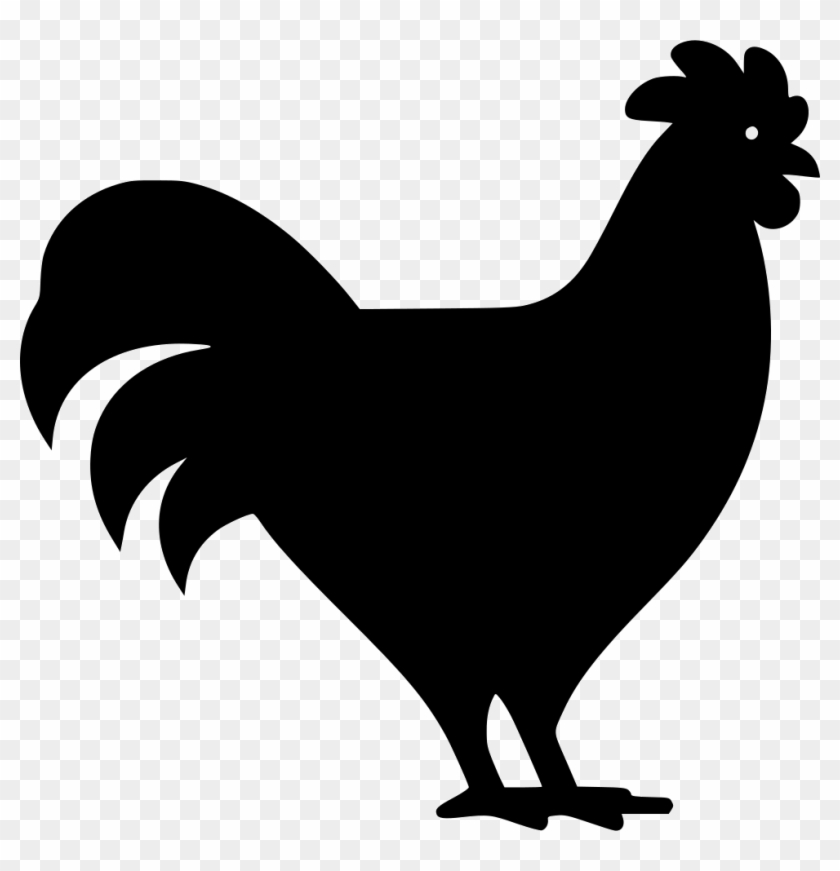 Chicken Clipart Black And White 1 Glass Clip Chicken - Icon Ayam Png #1061198