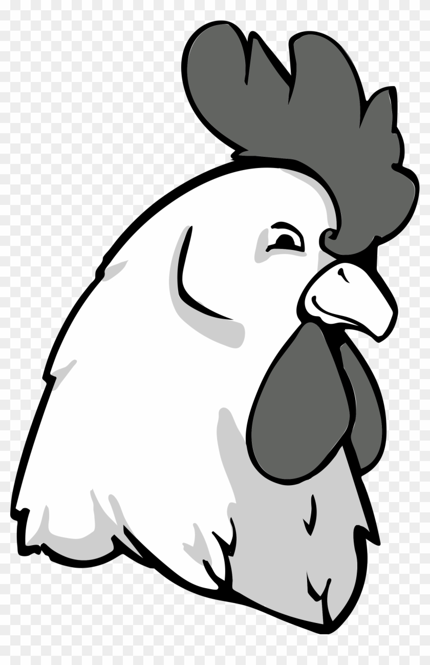 Drawings - Rooster Head Clipart Black And White #1061203