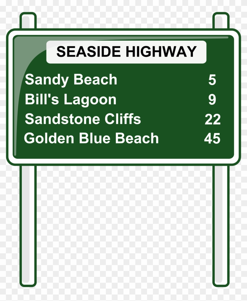 Highway Clipart Road Sign Board - Road Sign Poles Png #1061243
