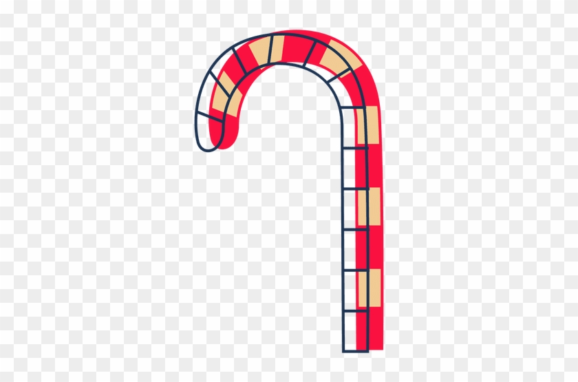Candy Cane Cartoon Icon - Cartoon #1061254
