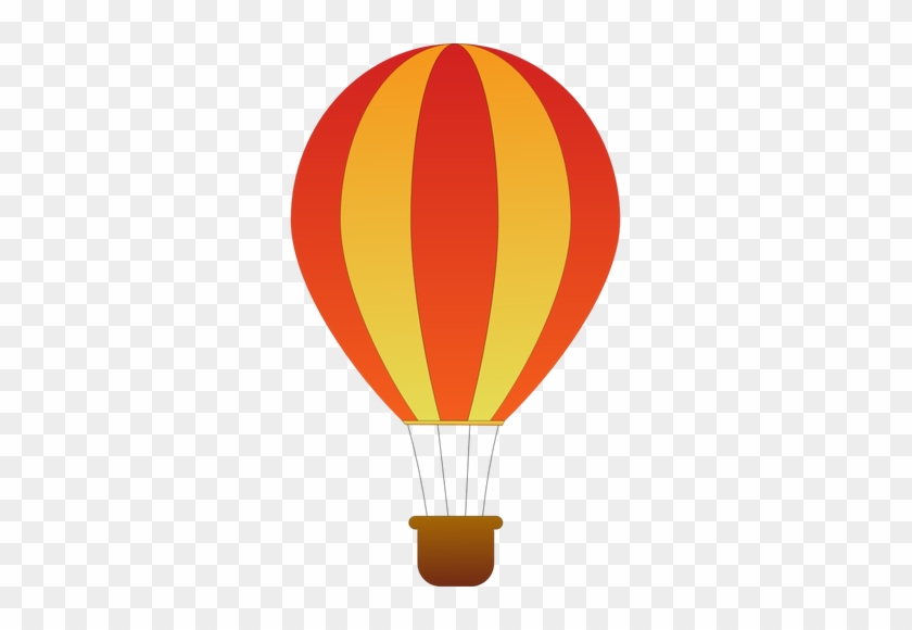 Garis Vertikal Merah Dan Kuning Ilustrasi Vektor Balon - Hot Air Balloon Clip Art Png #1061295