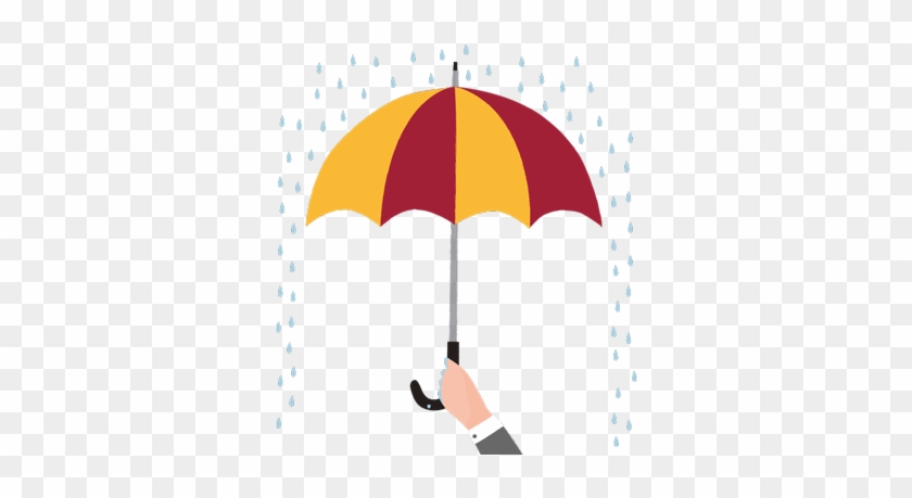 Illustration Of Staying Dry Under An Umbrella - Umbrella #1061310