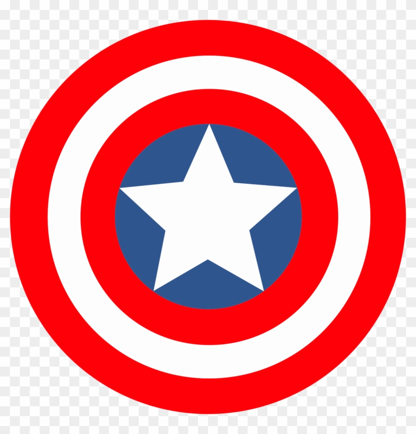 Shield Clipart Captain America - Captain America Shield Vector #1061394
