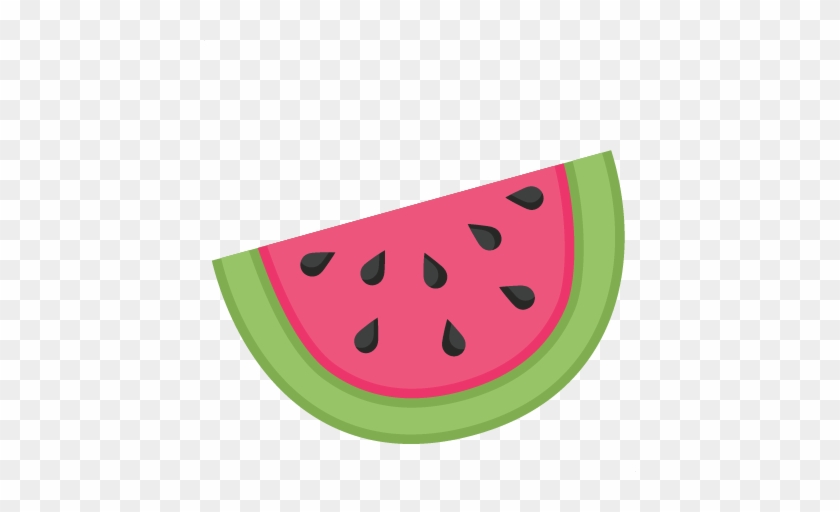 Watermelon Svg Scrapbook Cut File Cute Clipart Files - Half A Watermelon Clipart #1061443