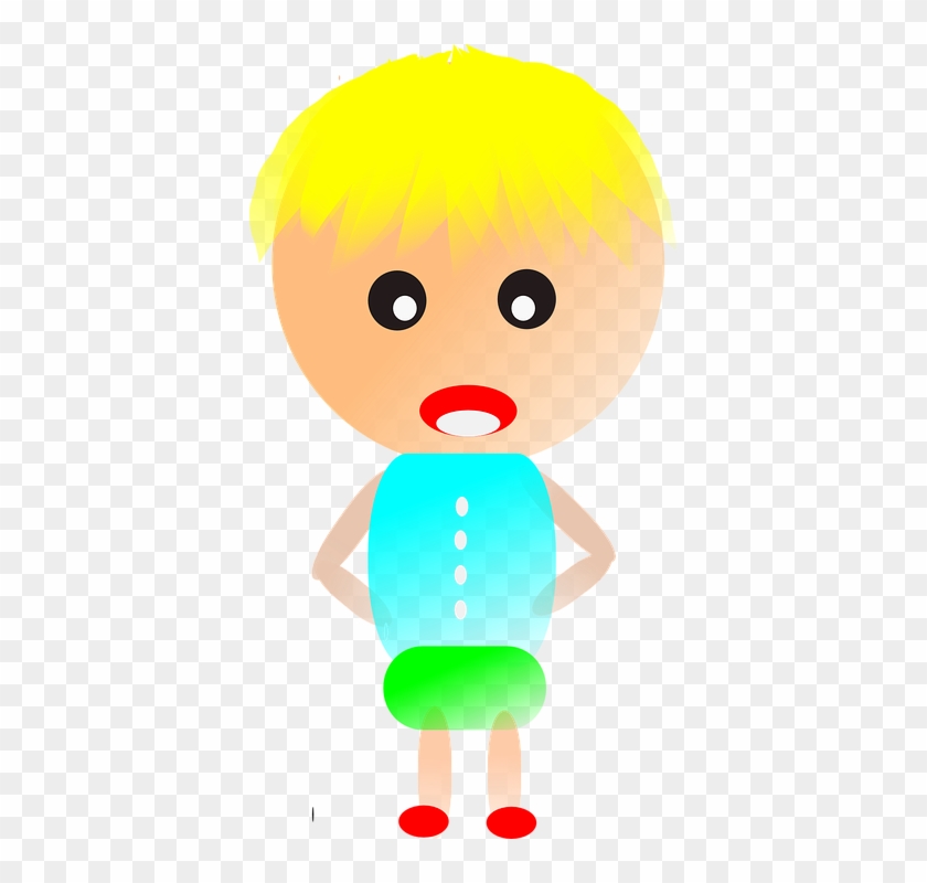 Anime Boy Clipart Green - Desenho Menino Loiro Png #1061570