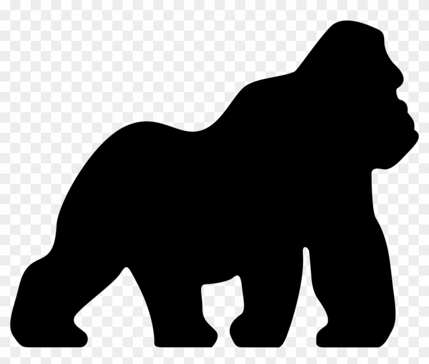 Silverback Clipart - Gorilla Silhouette Png #1061718