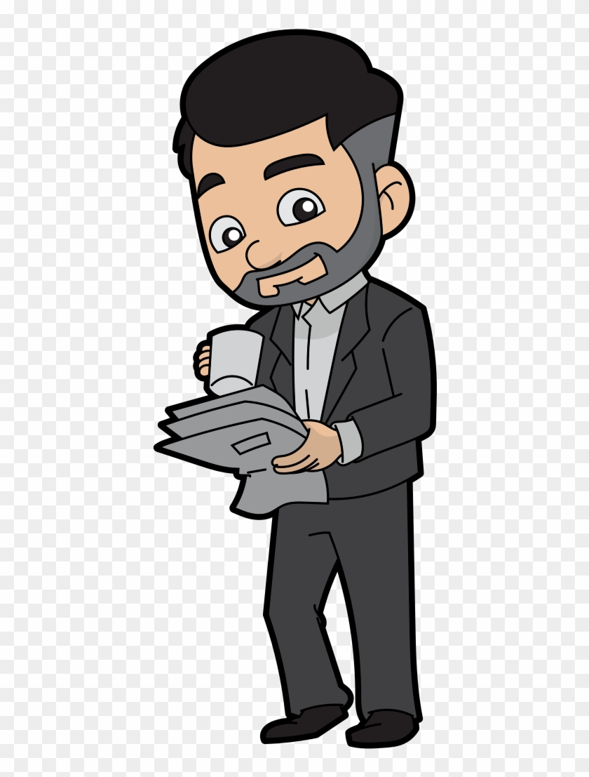 Cartoon Businessman Drinking Coffee - Drinking Coffee Cartoon #1061741