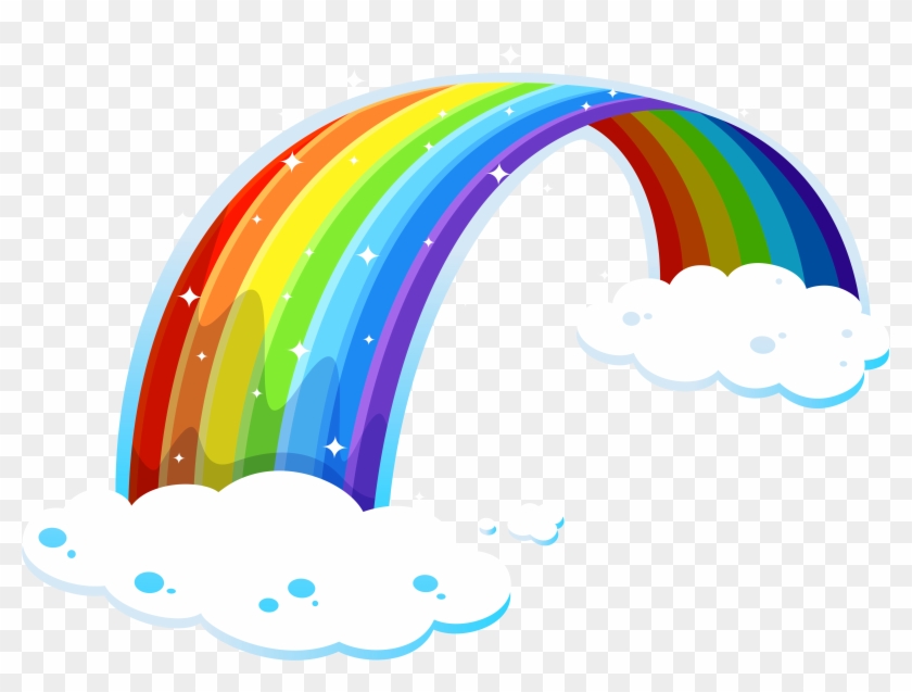 Rainbow With Clouds Png Clipart - Writing Workbook Ages 3-5: 6 X 9, 108 Lined Pages (diary, #1061778